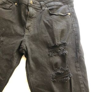 Black ripped jeans size 13